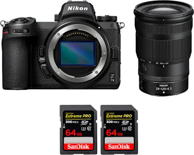 Nikon Z7 II + Z 24-120mm f/4 S + 2 SanDisk 64GB Extreme Nikon Z7 II + Z 24-120mm f/4 S + 2 SanDisk 64GB Extreme