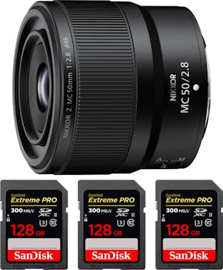 Nikon Z MC 50mm f/2.8 Macro + 3 SanDisk 128GB UHS-II 300 Nikon Z MC 50mm f/2.8 Macro + 3 SanDisk 128GB UHS-II 300