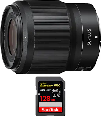 Nikon Z 50mm f/1.8 S + 1 SanDisk 128GB UHS-II 300 MB/s + Nikon Z 50mm f/1.8 S + 1 SanDisk 128GB UHS-II 300 MB/s +