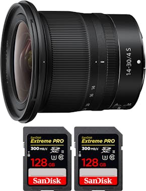 Nikon Z 14-30mm f/4 S + 2 SanDisk 128GB UHS-II 300 MB/s Nikon Z 14-30mm f/4 S + 2 SanDisk 128GB UHS-II 300 MB/s