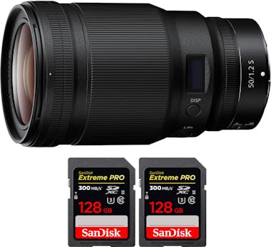 Nikon Z 50mm f/1.2 S + 2 SanDisk 128GB UHS-II 300 MB/s + Nikon Z 50mm f/1.2 S + 2 SanDisk 128GB UHS-II 300 MB/s +