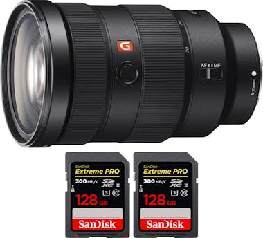 Sony FE 24-70mm f/2.8 GM + 2 SanDisk 128GB Extreme PRO Sony FE 24-70mm f/2.8 GM + 2 SanDisk 128GB Extreme PRO