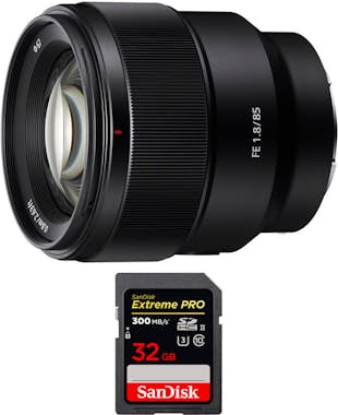 Sony FE 85mm f/1.8 + 1 SanDisk 32GB Extreme PRO UHS-II Sony FE 85mm f/1.8 + 1 SanDisk 32GB Extreme PRO UHS-II