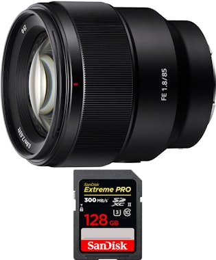 Sony FE 85mm f/1.8 + 1 SanDisk 128GB Extreme PRO UHS-II Sony FE 85mm f/1.8 + 1 SanDisk 128GB Extreme PRO UHS-II