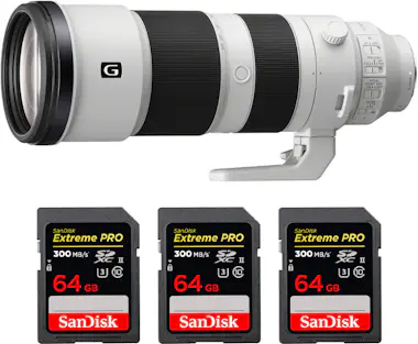 Sony FE 200-600mm f/5.6-6.3 G OSS + 3 SanDisk 64GB Extr Sony FE 200-600mm f/5.6-6.3 G OSS + 3 SanDisk 64GB Extr