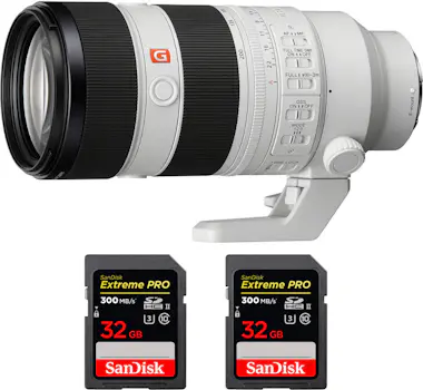 Sony FE 70-200mm f/2.8 GM OSS + 2 SanDisk 32GB Extreme Sony FE 70-200mm f/2.8 GM OSS + 2 SanDisk 32GB Extreme