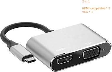 Apple Convertidor tipo C a HDMI y VGA 4K HDMI-Adaptador Apple Convertidor tipo C a HDMI y VGA 4K HDMI-Adaptador