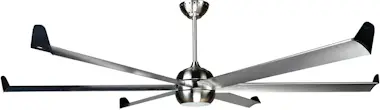 KlassFan Ventilador de techo DC en plata con palas de cromo KlassFan Ventilador de techo DC en plata con palas de cromo