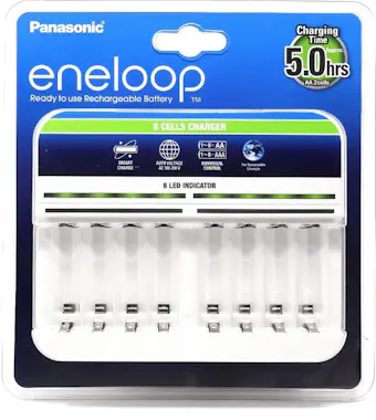 Panasonic Cargador eneloop BQ-CC63 para Pilas Recarg. 1-8 Ni Panasonic Cargador eneloop BQ-CC63 para Pilas Recarg. 1-8 Ni