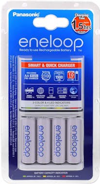 Panasonic Cargador rápido eneloop BQ-CC55E incl. 4x Pilas Re Panasonic Cargador rápido eneloop BQ-CC55E incl. 4x Pilas Re