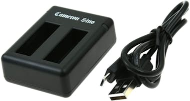 POWERY Cargador adecuado para Batería para cámara de acci POWERY Cargador adecuado para Batería para cámara de acci