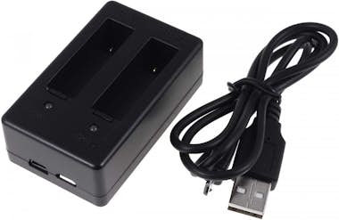 POWERY Cargador USB para 2 Baterías GoPro Hero4+ POWERY Cargador USB para 2 Baterías GoPro Hero4+