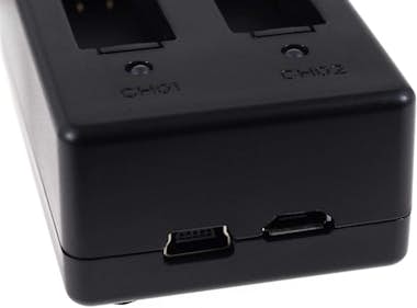 POWERY Cargador USB para 2 Baterías GoPro Hero4+ POWERY Cargador USB para 2 Baterías GoPro Hero4+