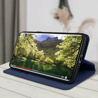 Avizar Funda Oppo Find X5 Tarjetero Soporte Vídeo Azul Avizar Funda Oppo Find X5 Tarjetero Soporte Vídeo Azul