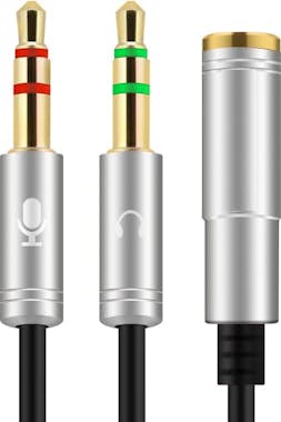 Multi4you Cable Jack 3,5mm 2 Machos para 1 hembra - Micrófon Multi4you Cable Jack 3,5mm 2 Machos para 1 hembra - Micrófon