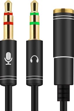 Multi4you Cable Jack 3,5mm 2 Machos para 1 hembra - Micrófon Multi4you Cable Jack 3,5mm 2 Machos para 1 hembra - Micrófon