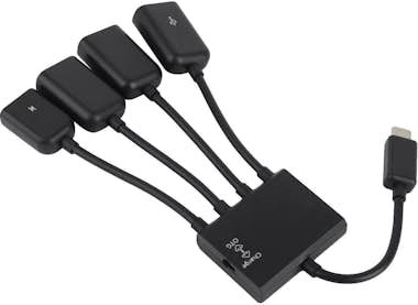 Multi4you Cable Micro USB OTG Charge HUB con 3 puertas USB Multi4you Cable Micro USB OTG Charge HUB con 3 puertas USB