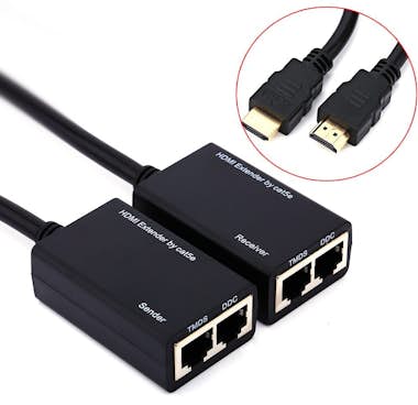 Multi4you Extensor HDMI 1080p LAN Ethernet via Cat5/5e/6/6e Multi4you Extensor HDMI 1080p LAN Ethernet via Cat5/5e/6/6e
