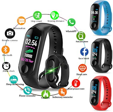 Multi4you Smart Band M3 – Inteligente Bluetooth a prueba de Multi4you Smart Band M3 – Inteligente Bluetooth a prueba de