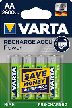 Varta Power Pila Recargable Ready2Use LR06 Migon AA Blis Varta Power Pila Recargable Ready2Use LR06 Migon AA Blis