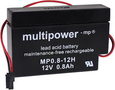 POWERY Batería plomo (multipower) MP0.8-12H para Botón Pu POWERY Batería plomo (multipower) MP0.8-12H para Botón Pu