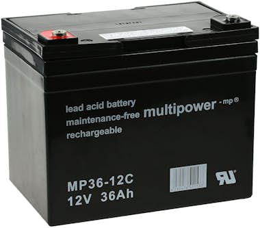 POWERY Batería de plomo-sellada (multipower) MP36-12C zyk POWERY Batería de plomo-sellada (multipower) MP36-12C zyk