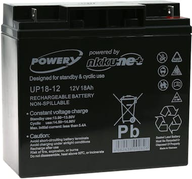 POWERY Batería de GEL compatible con FIAMM Modelo FG21803 POWERY Batería de GEL compatible con FIAMM Modelo FG21803