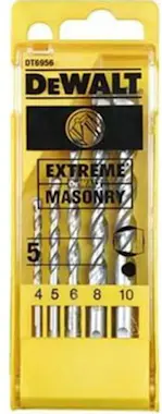DeWALT Juego de 5 brocas para hormigón con vástago cilínd DeWALT Juego de 5 brocas para hormigón con vástago cilínd