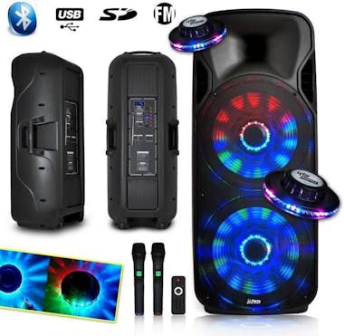 High-Tech & Bien-Etre Altavoz móvil a batería Party BOXER215-LED 2 x 15" High-Tech & Bien-Etre Altavoz móvil a batería Party BOXER215-LED 2 x 15"