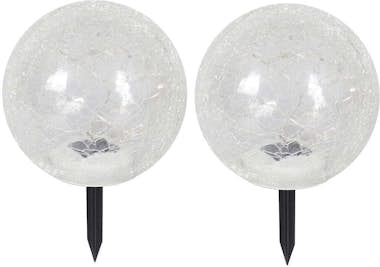 lumisky Lote de 2 esferas solares H13cm 2x CRACK BALL SOLA lumisky Lote de 2 esferas solares H13cm 2x CRACK BALL SOLA