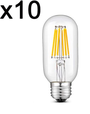 lumisky Paquete de 10 bombillas de filamento LED E27 6W SE lumisky Paquete de 10 bombillas de filamento LED E27 6W SE