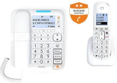 Alcatel Teléfono fijo XL785 Combo Blanco Alcatel Teléfono fijo XL785 Combo Blanco