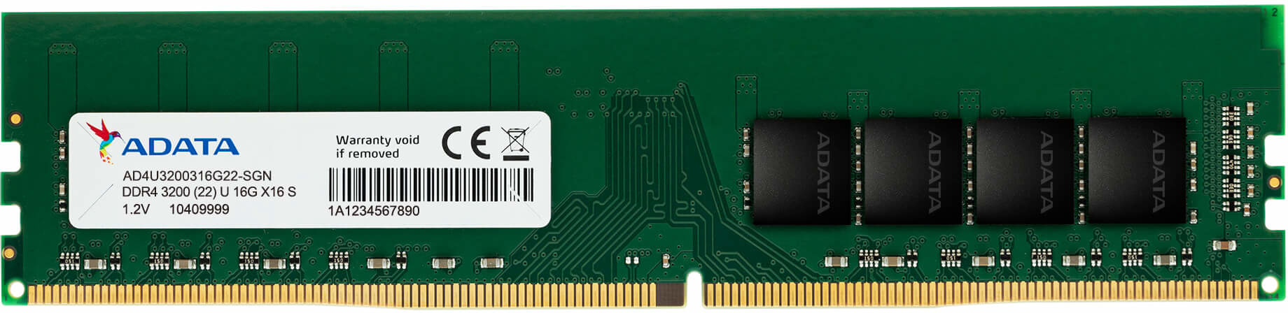 adata ad4u320016g22-sgn modulo de memoria 16 gb 1 x 16 gb ddr4 3200 mhz