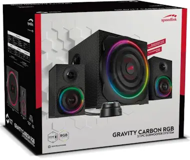 Speedlink SPEED LINK 2.1 Altavoces Gravity Carbon RGB Speedlink SPEED LINK 2.1 Altavoces Gravity Carbon RGB