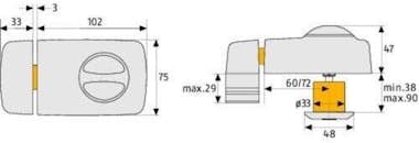 ABUS Abus 532689 7010 B cerradura de puerta adicional c ABUS Abus 532689 7010 B cerradura de puerta adicional c