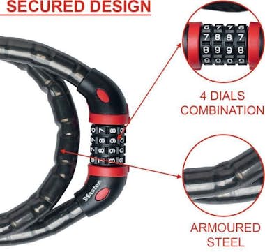 Master Lock Candado de cable para bicicleta MASTER LOCK: ideal Master Lock Candado de cable para bicicleta MASTER LOCK: ideal