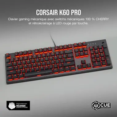 Corsair Teclado mecánico para juegos CORSAIR K60 PRO con L Corsair Teclado mecánico para juegos CORSAIR K60 PRO con L