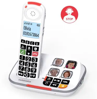 Swissvoice Teléfono fijo senior con contestador automático Xt Swissvoice Teléfono fijo senior con contestador automático Xt
