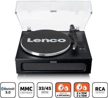 Lenco LS-430BK - Tocadiscos con 4 altavoces incorporados Lenco LS-430BK - Tocadiscos con 4 altavoces incorporados