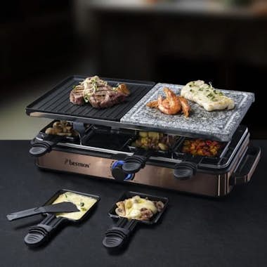 Bestron Parrilla Raclette; Raclette eléctrica para hasta 8 Bestron Parrilla Raclette; Raclette eléctrica para hasta 8