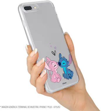 La Casa de las Carcasas Funda para LG Q7 Oficial de Disney Angel & Stitch La Casa de las Carcasas Funda para LG Q7 Oficial de Disney Angel & Stitch