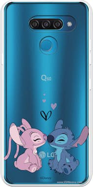 La Casa de las Carcasas Funda para LG Q60 Oficial de Disney Angel & Stitch La Casa de las Carcasas Funda para LG Q60 Oficial de Disney Angel & Stitch