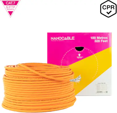 Nanocable Nanocable Cable de Red CAT.7 LSZH SFTP PIMF AWG23, Nanocable Nanocable Cable de Red CAT.7 LSZH SFTP PIMF AWG23,