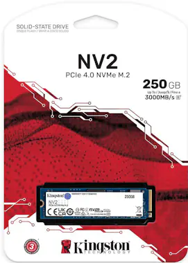 Kingston Kingston Technology NV2 M.2 250 GB PCI Express 4.0 Kingston Kingston Technology NV2 M.2 250 GB PCI Express 4.0