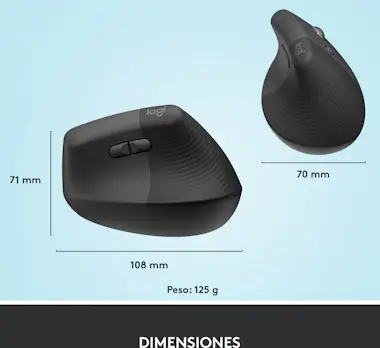 Logitech Logitech Lift ratón mano derecha RF Wireless + Blu Logitech Logitech Lift ratón mano derecha RF Wireless + Blu