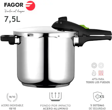 Fagor FAGOR Rapid Xpress 8 Olla a Presión 7,5 Litros, In Fagor FAGOR Rapid Xpress 8 Olla a Presión 7,5 Litros, In
