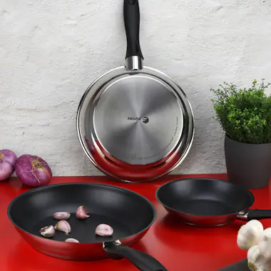 Fagor FAGOR Enara Set 3 Sartenes 18-20-24 cm Inducción, Fagor FAGOR Enara Set 3 Sartenes 18-20-24 cm Inducción,