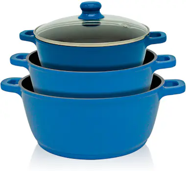 Callaway Indigo Batería Cocina Inducción 7 Piezas Aluminio Callaway Indigo Batería Cocina Inducción 7 Piezas Aluminio