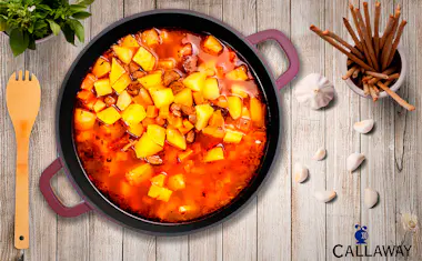 Callaway Bordeaux Batería Cocina Inducción 8 Piezas Alumini Callaway Bordeaux Batería Cocina Inducción 8 Piezas Alumini