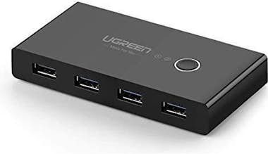 Ugreen Interruptor USB 3,0 UGREEN, 4 puertos para 2 PC, 2 Ugreen Interruptor USB 3,0 UGREEN, 4 puertos para 2 PC, 2